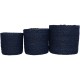 Καλάθι Μπλε Seagrass 20x20x18cm Σετ 3Τμχ Καλάθι Μπλε Seagrass 20x20x18cm Σετ 3Τμχ