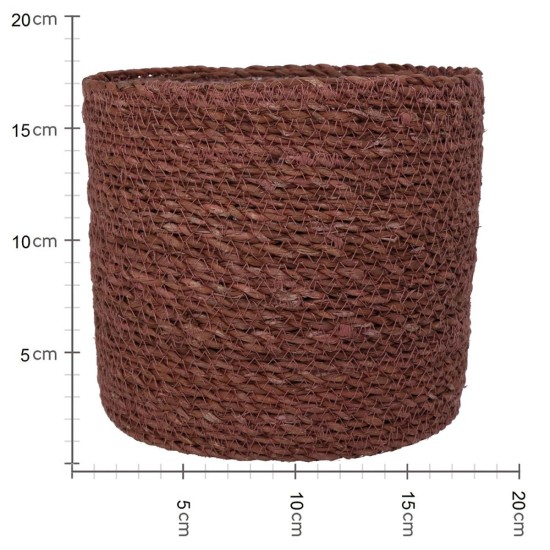 Καλάθι Almond Seagrass 20x20x18cm Σετ 3Τμχ Καλάθι Almond Seagrass 20x20x18cm Σετ 3Τμχ