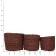 Καλάθι Almond Seagrass 20x20x18cm Σετ 3Τμχ Καλάθι Almond Seagrass 20x20x18cm Σετ 3Τμχ