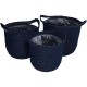 Καλάθι Μπλε Seagrass 25x25x24cm Σετ 3Τμχ Καλάθι Μπλε Seagrass 25x25x24cm Σετ 3Τμχ