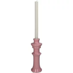 Κηροπήγιο  Ροζ Κεραμικό 8x8x24cm