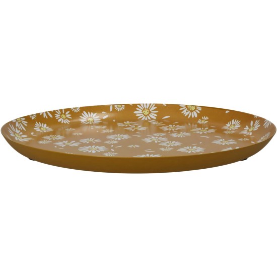 Δίσκος Λουλούδια Πολύχρωμο Μέταλλο 25.5x25.5x1.5cm Δίσκος Λουλούδια Πολύχρωμο Μέταλλο 25.5x25.5x1.5cm