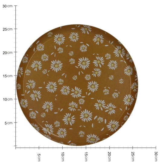 Δίσκος Λουλούδια Πολύχρωμο Μέταλλο 25.5x25.5x1.5cm Δίσκος Λουλούδια Πολύχρωμο Μέταλλο 25.5x25.5x1.5cm