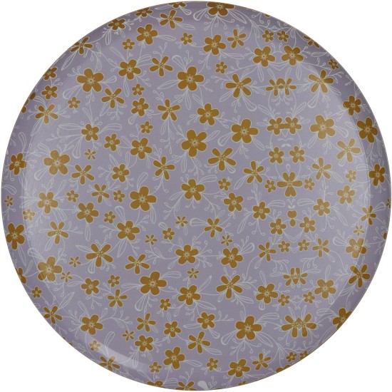 Δίσκος Λουλούδια Πολύχρωμο Μέταλλο 33x33x1.8cm Δίσκος Λουλούδια Πολύχρωμο Μέταλλο 33x33x1.8cm