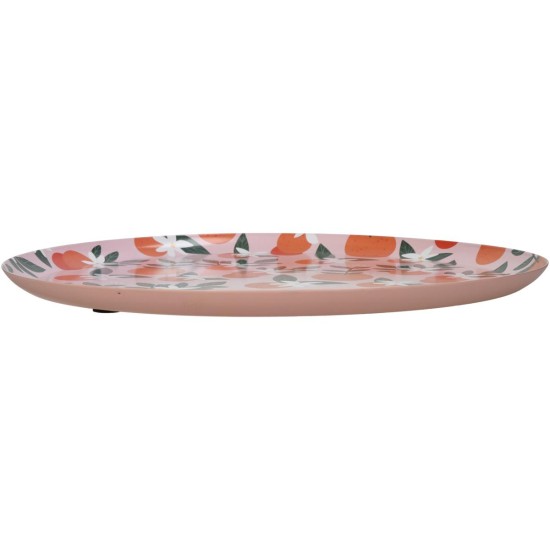 Δίσκος Πορτοκάλια Πολύχρωμο Μέταλλο 33x33x1.5cm Δίσκος Πορτοκάλια Πολύχρωμο Μέταλλο 33x33x1.5cm
