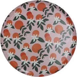 Δίσκος  Πορτοκάλια Πολύχρωμο Μέταλλο 33x33x1.5cm