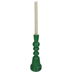 Κηροπήγιο  Πράσινο Polyresin 10x10x30cm