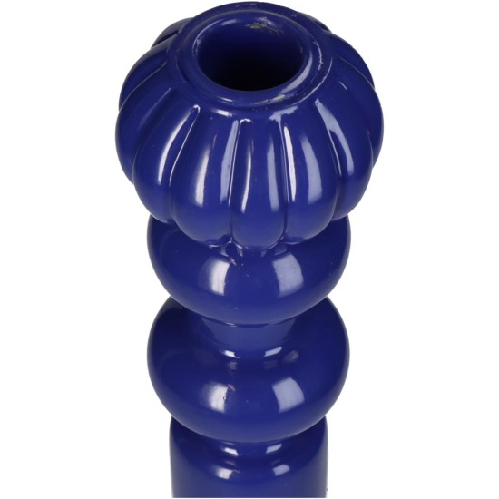 Κηροπήγιο Μπλε Polyresin 10x10x35cm Κηροπήγιο Μπλε Polyresin 10x10x35cm