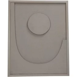 Διακοσμητικό Τοίχου  Μπεζ Χαρτί 40x3x50cm