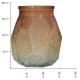 Βάζο Ώχρα Ανακυκλωμένο Γυαλί 17x17x19cm Βάζο Ώχρα Ανακυκλωμένο Γυαλί 17x17x19cm