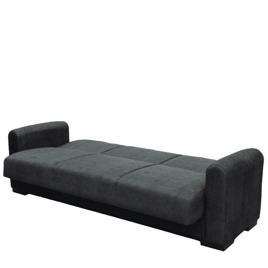 Καναπές Κρεβάτι Τριθέσιος  HOMER Ανθρακί 226x78x78cm