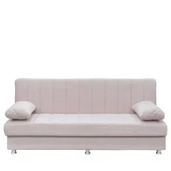Καναπές Κρεβάτι Τριθέσιος  LAURA Μπεζ 190x84x86cm