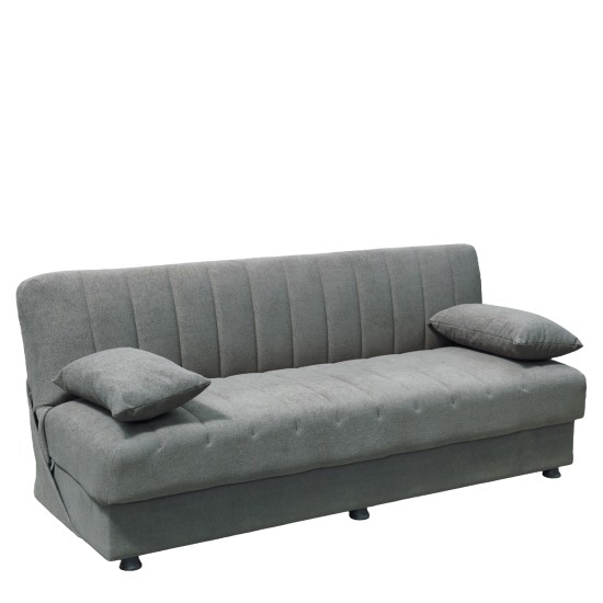 Καναπές Κρεβάτι Τριθέσιος  PALMER Γκρι Ύφασμα 183x80.5x80cm