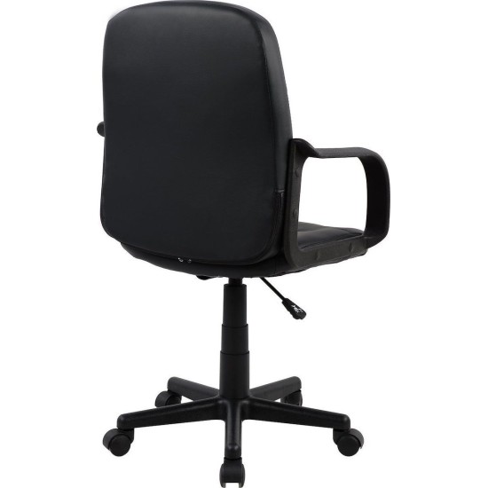 Καρέκλα Γραφείου ABA Μαύρο PVC 53x49x85-97cm Καρέκλα Γραφείου ABA Μαύρο PVC 53x49x85-97cm