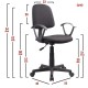 Καρέκλα Γραφείου ΔAΦNH Μαύρο Ύφασμα 55x48x82-94cm Καρέκλα Γραφείου ΔAΦNH Μαύρο Ύφασμα 55x48x82-94cm