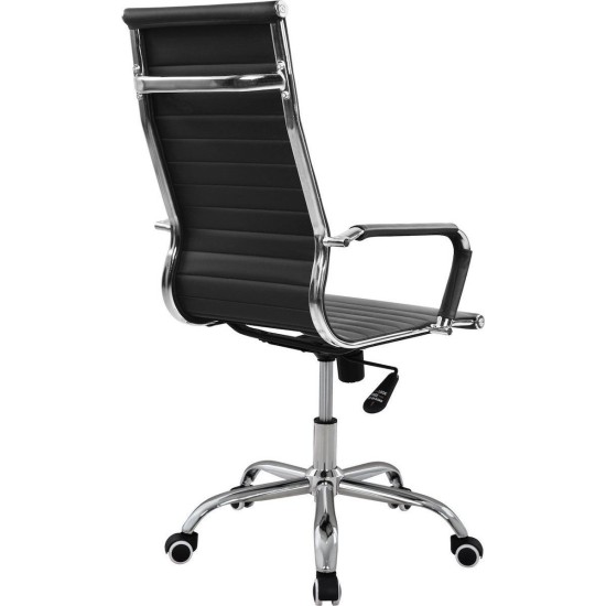 Καρέκλα Γραφείου  ΔΙΩΝΗ Μαύρο PU 55x60x104-111cm