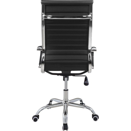 Καρέκλα Γραφείου  ΔΙΩΝΗ Μαύρο PU 55x60x104-111cm