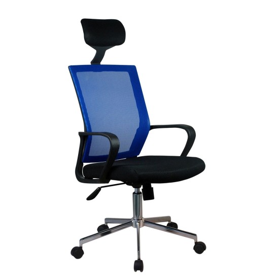 Καρέκλα Γραφείου ArteLibre ΦΟΙΒΗ Μπλε/Μαύρο Mesh 58x59x116-124.5cm - ART-14230023