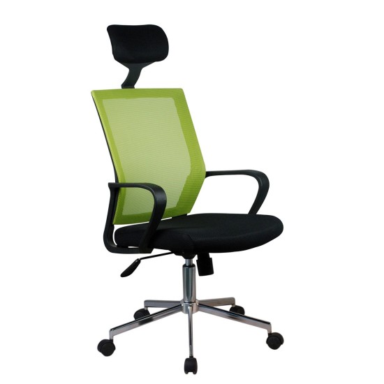 Καρέκλα Γραφείου ArteLibre ΦΟΙΒΗ Πράσινο/Μαύρο Mesh 58x59x116-124.5cm - ART-14230022