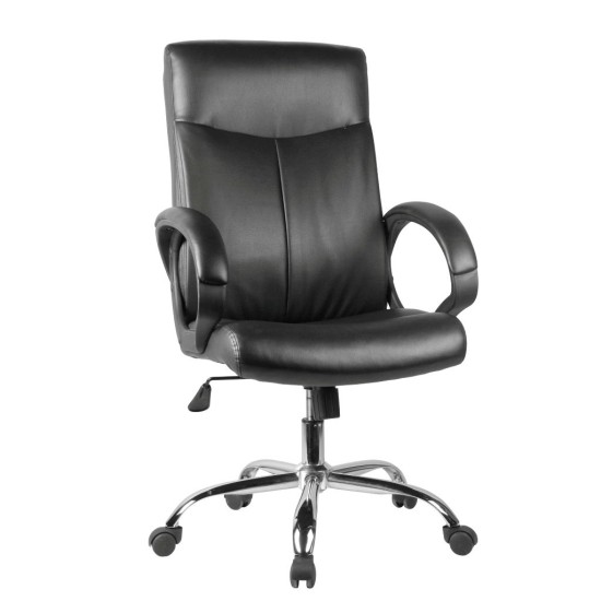 Καρέκλα Γραφείου MEΛITH Μαύρο PU 60x71x105-113cm Καρέκλα Γραφείου MEΛITH Μαύρο PU 60x71x105-113cm