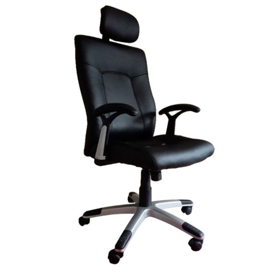 Καρέκλα Γραφείου ArteLibre ΠYPHNH Μαύρο PU 65x66x123-133cm - ART-14240009