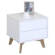Κομοδίνο  ELIRA Λευκό/Φυσικό Μοριοσανίδα 48x39.8x46.5cm