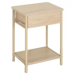 Κομοδίνο  VITORA Άγρια Δρυς MDF/Μελαμίνη/Μέταλλο 40x30x60cm