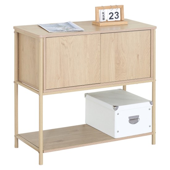 Κονσόλα  MODERA Άγρια Δρυς MDF/Μελαμίνη/Μέταλλο 80x35x76cm