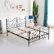 Κρεβάτι  EVELYN Μεταλλικό Semy Glossy Black 210x159x109cm (Στρώμα 150x200cm)