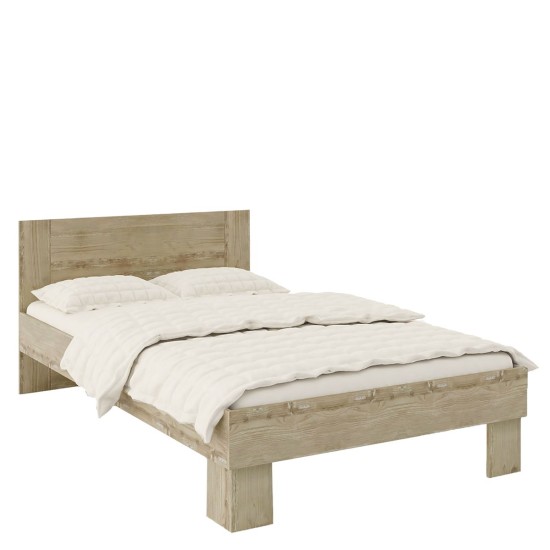 Κρεβάτι ArteLibre ΦAIΔPA Μοριοσανίδα Sonoma 124.2x204.2x80cm (Στρώμα 120x200cm) - ART-14200158