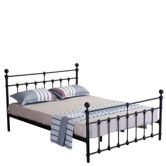 Κρεβάτι ArteLibre IRENE Μεταλλικό Sandy Black 212.5x161x68cm (Στρώμα 150x200cm) - ART-14250008