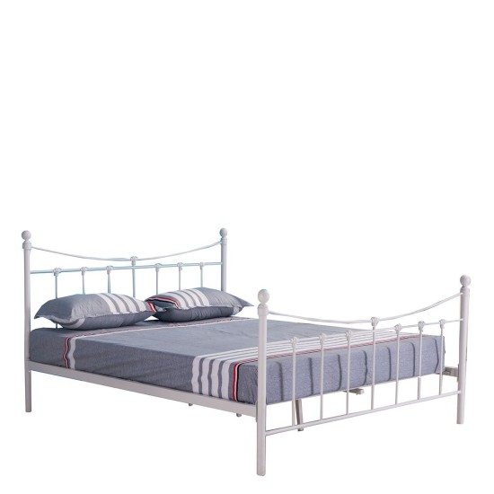 Κρεβάτι ArteLibre SOPHIE Μεταλλικό Sandy White 210x168x110cm (Στρώμα 160x200cm) - ART-14250011