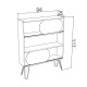 Βιβλιοθήκη ILLIA No 3 Δρυς/Λευκό 94x25x117cm Βιβλιοθήκη ILLIA No 3 Δρυς/Λευκό 94x25x117cm