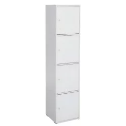 Παπουτσοθήκη  ALVERO Λευκό Μοριοσανίδα/Ξύλο 40x39x157cm