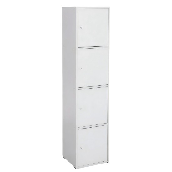Παπουτσοθήκη  ALVERO Λευκό Μοριοσανίδα/Ξύλο 40x39x157cm
