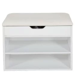 Παπουτσοθήκη  DARINO Λευκό Μοριοσανίδα/Ξύλο 60x30x44cm