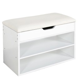 Παπουτσοθήκη  DARINO Λευκό Μοριοσανίδα/Ξύλο 60x30x44cm