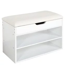 Παπουτσοθήκη  DARINO Λευκό Μοριοσανίδα/Ξύλο 60x30x44cm