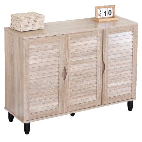 Παπουτσοθήκη  EVARO Δρυς Μοριοσανίδα/Ξύλο 110x33x77cm