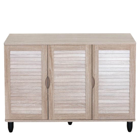 Παπουτσοθήκη  EVARO Δρυς Μοριοσανίδα/Ξύλο 110x33x77cm