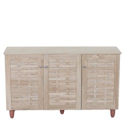 Παπουτσοθήκη  KUBIRA Δρυς Μοριοσανίδα/Ξύλο 114x34x68cm