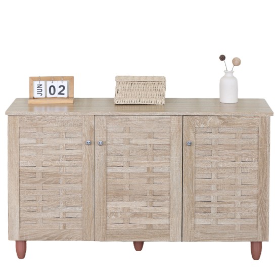 Παπουτσοθήκη  KUBIRA Δρυς Μοριοσανίδα/Ξύλο 114x34x68cm