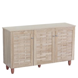 Παπουτσοθήκη  KUBIRA Δρυς Μοριοσανίδα/Ξύλο 114x34x68cm