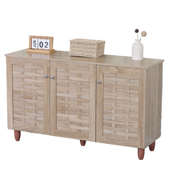 Παπουτσοθήκη  KUBIRA Δρυς Μοριοσανίδα/Ξύλο 114x34x68cm