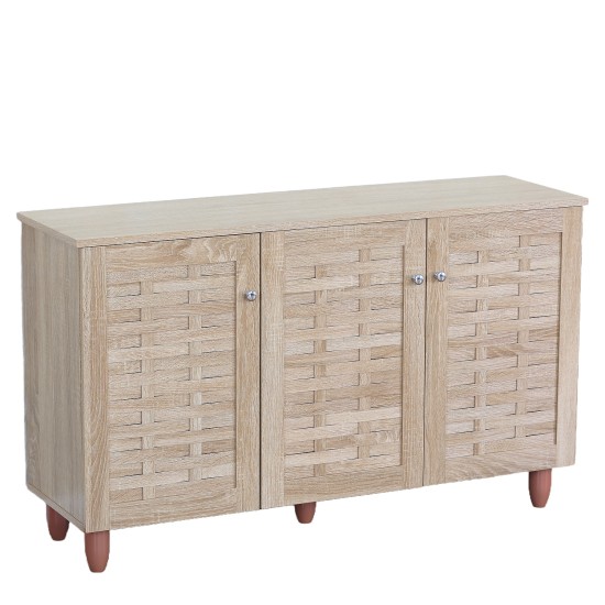 Παπουτσοθήκη  KUBIRA Δρυς Μοριοσανίδα/Ξύλο 114x34x68cm