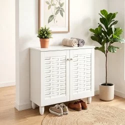 Παπουτσοθήκη  PLANOR Λευκό Μοριοσανίδα/Ξύλο 77x34x67.5cm