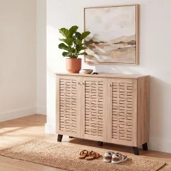 Παπουτσοθήκη  RETANO Δρυς Μοριοσανίδα/Ξύλο 115x34x89cm