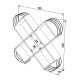 Βιβλιοθήκη CASE Καρυδί/Κίτρινο 120x25x120cm Βιβλιοθήκη CASE Καρυδί/Κίτρινο 120x25x120cm