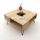 Τραπεζάκι Σαλονιού DONOUSA Δρυς/Μαύρο 80x80x38.6cm Τραπεζάκι Σαλονιού DONOUSA Δρυς/Μαύρο 80x80x38.6cm