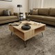 Τραπεζάκι Σαλονιού DONOUSA Δρυς/Μαύρο 80x80x38.6cm Τραπεζάκι Σαλονιού DONOUSA Δρυς/Μαύρο 80x80x38.6cm